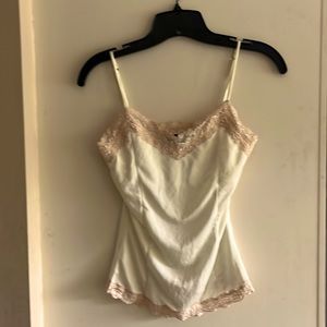 Silky cream colored silky camisole